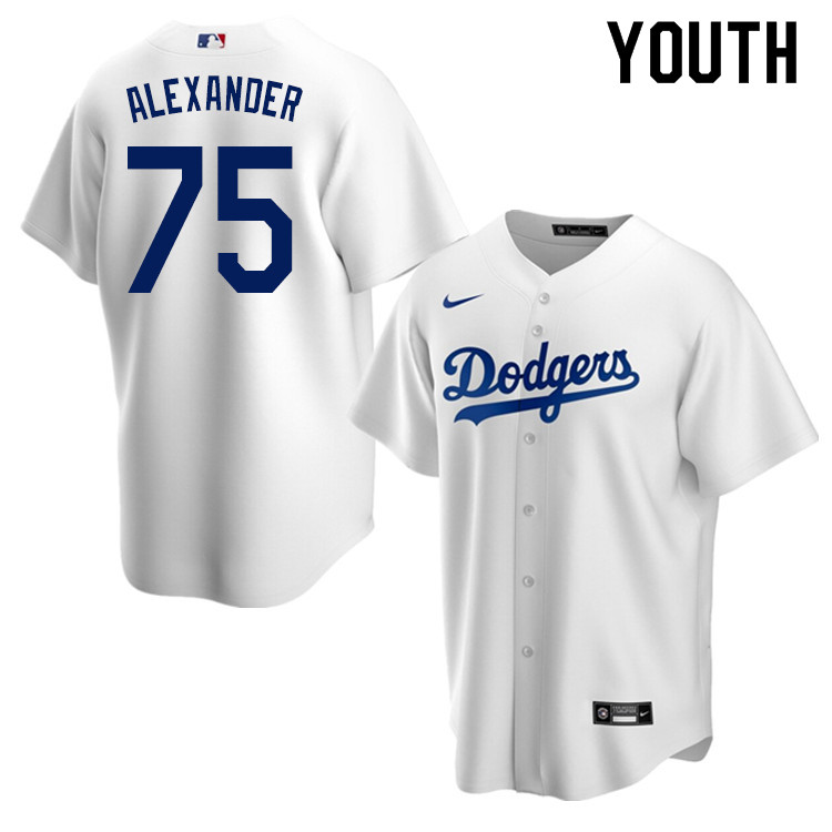 Nike Youth #75 Scott Alexander Los Angeles Dodgers Baseball Jerseys Sale-White